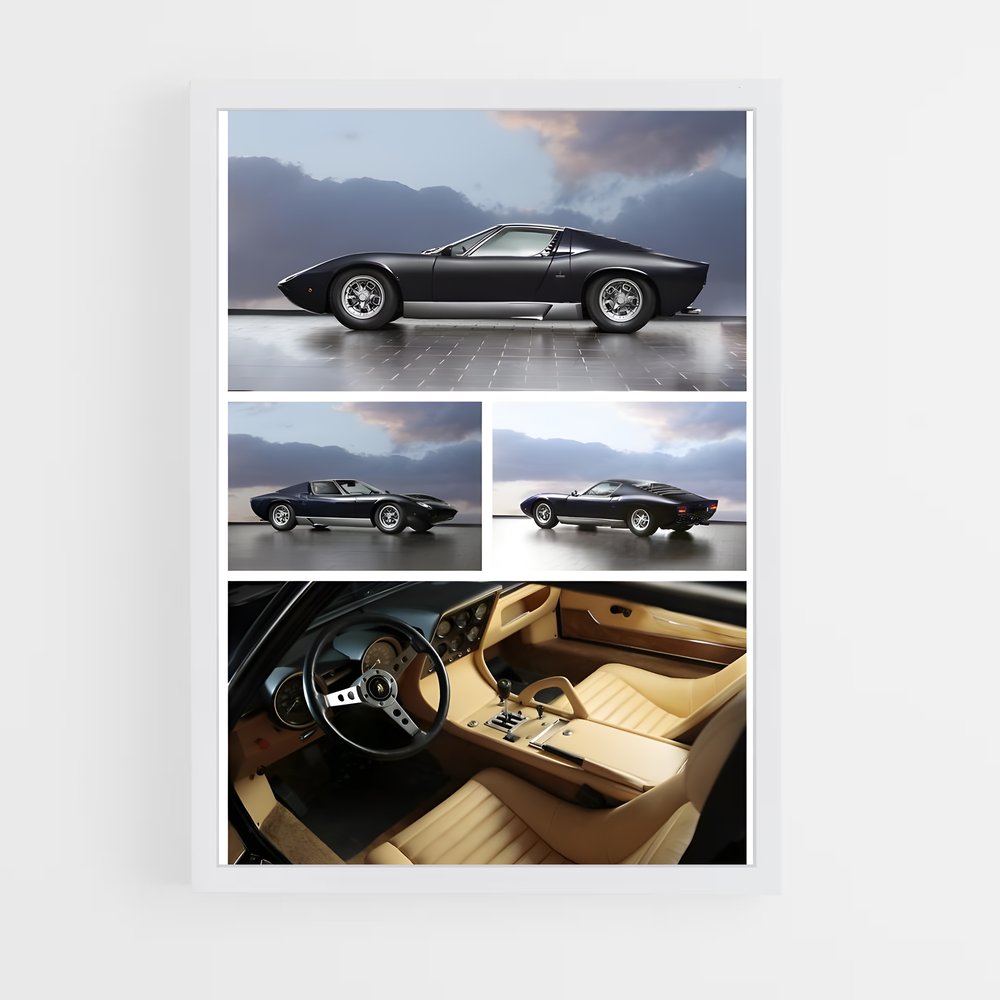 Poster Noir et Cuir – affiche Lamborghini (vue 3)